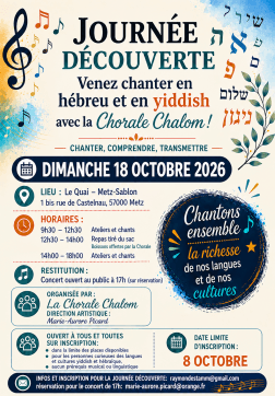 Journée Découverte du chant yiddish et hébreu